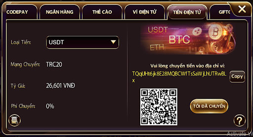 Rút tiền từ sunwin về tài khoản ngân hàng.